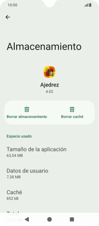 Pulsa Borrar caché.