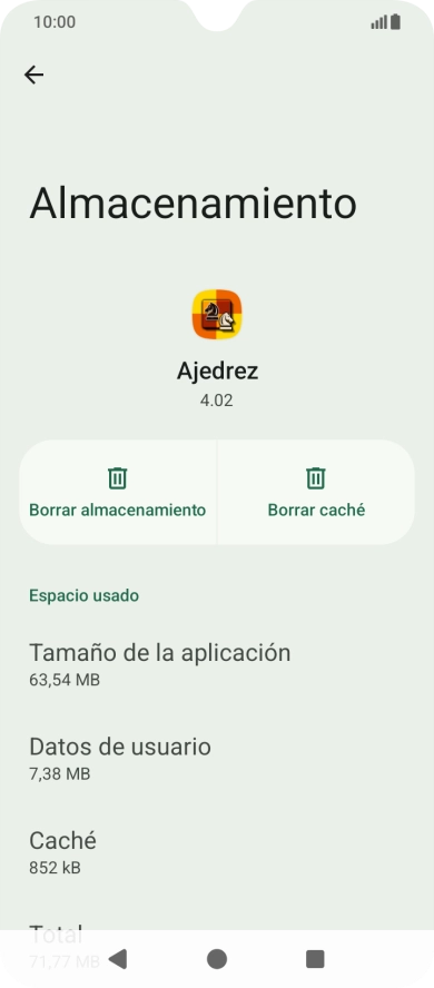 Pulsa Borrar caché.