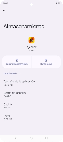 Pulsa Borrar caché.