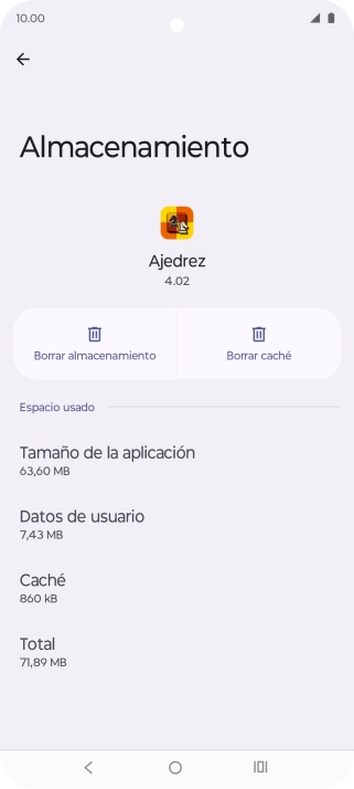 Pulsa Borrar caché.