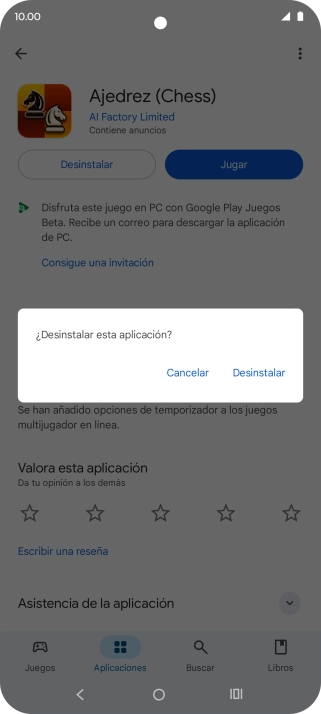 Pulsa Desinstalar.