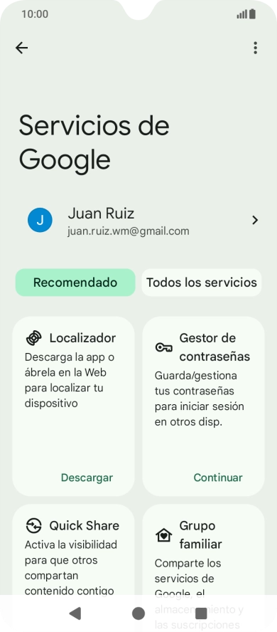 Pulsa Todos los servicios.