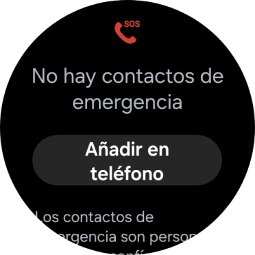 Pulsa Añadir en teléfono y sigue las indicaciones del teléfono para configurar tus contactos de emergencia.