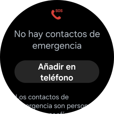 Pulsa Añadir en teléfono y sigue las indicaciones del teléfono para configurar tus contactos de emergencia.