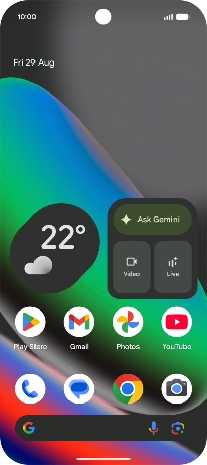 Slide two fingers downwards starting from the top of the screen.