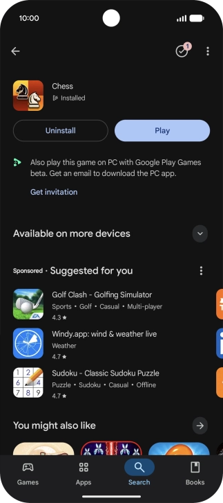 Slide your finger upwards starting from the bottom of the screen to return to the home screen.