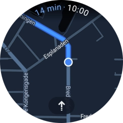 Pulsa el icono de descripción de ruta para volver a las indicaciones de la ruta.