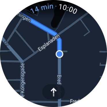 Pulsa el icono de descripción de ruta para volver a las indicaciones de la ruta.