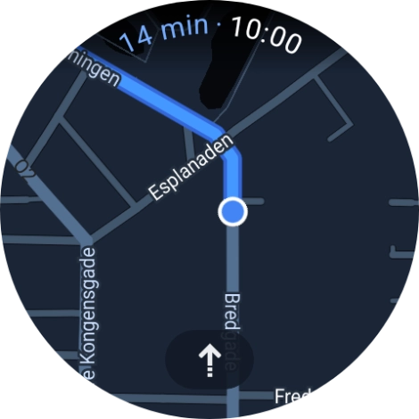 Pulsa el icono de descripción de ruta para volver a las indicaciones de la ruta.