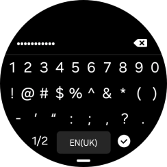 Introduce la contraseña de la red wifi y pulsa el icono de aceptar.