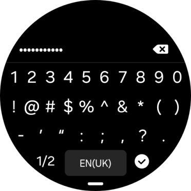 Introduce la contraseña de la red wifi y pulsa el icono de aceptar.