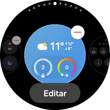 Pulsa el icono de eliminar widgets.