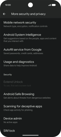 Press SIM lock.