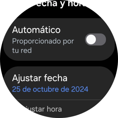 Pulsa Ajustar fecha.