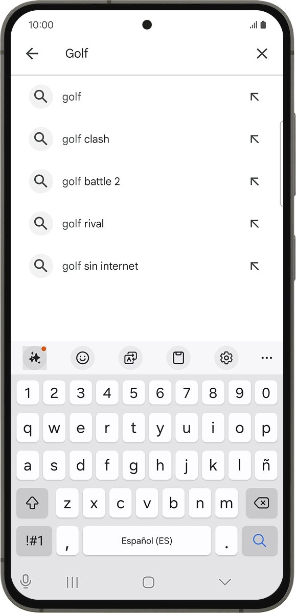 En el teléfono: Pulsa el icono de búsqueda.