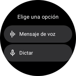 Pulsa el ajuste deseado y sigue la indicaciones de la pantalla para grabar y enviar la respuesta deseada.