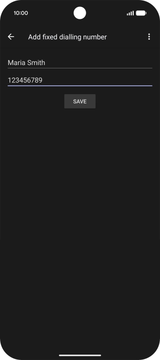Press SAVE.