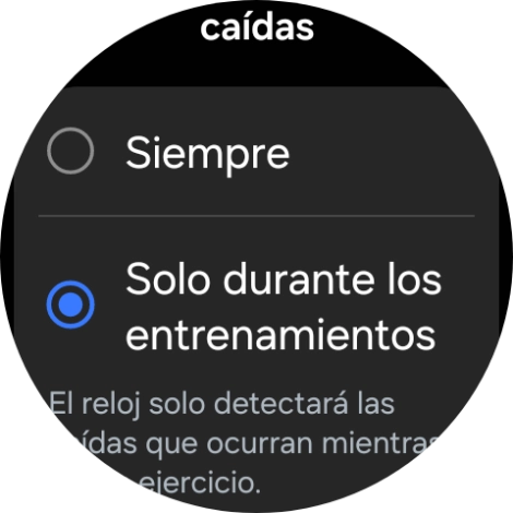 Pulsa el ajuste deseado.