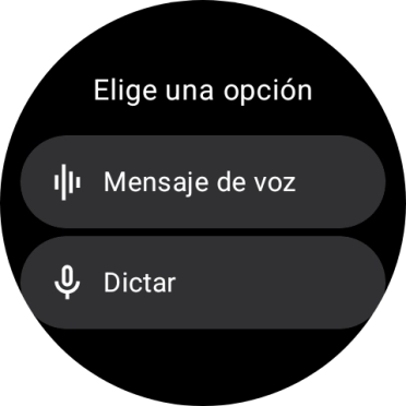 Pulsa el ajuste deseado y sigue la indicaciones de la pantalla para grabar y enviar la respuesta deseada.