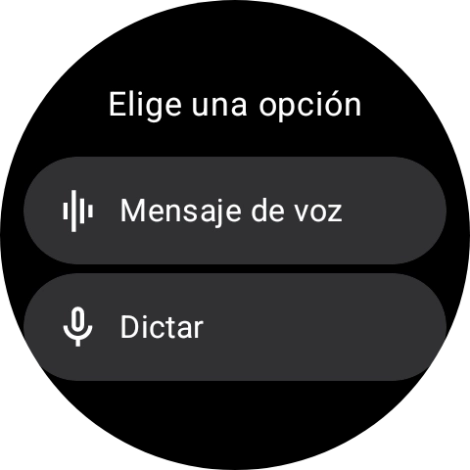 Pulsa el ajuste deseado y sigue la indicaciones de la pantalla para grabar y enviar la respuesta deseada.