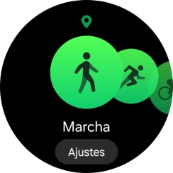 Desliza el dedo hacia la derecha o hacia la izquierda para seleccionar la actividad deseada.