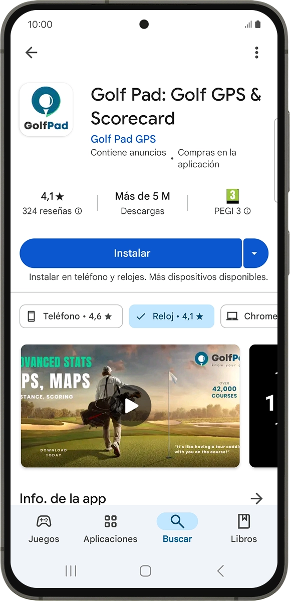 En el teléfono: Pulsa Instalar y sigue las indicaciones de la pantalla para instalar la app.