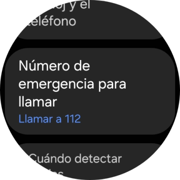 Pulsa Número de emergencia para llamar.