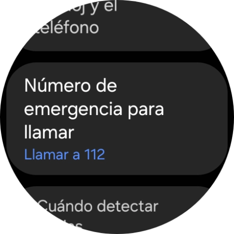Pulsa Número de emergencia para llamar.