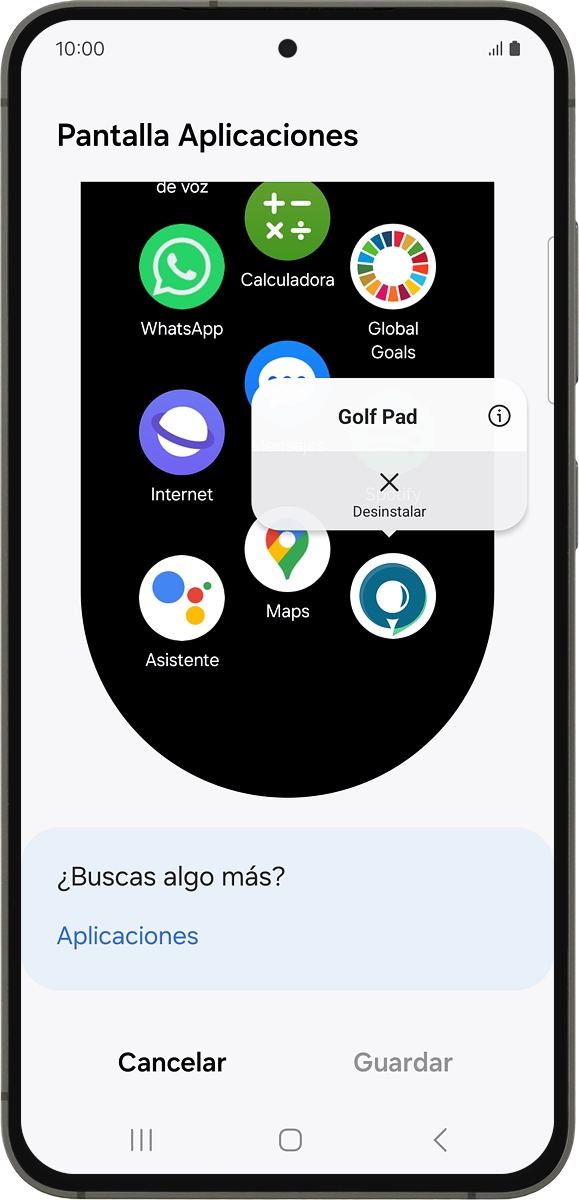 En el teléfono: Pulsa Desinstalar.