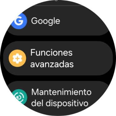 Pulsa Funciones avanzadas.