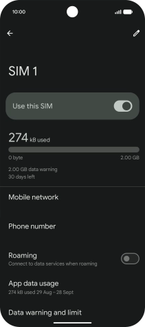 Press the indicator next to 