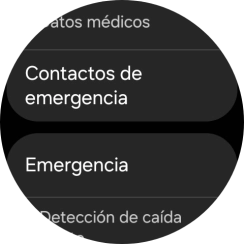 Pulsa Contactos de emergencia.