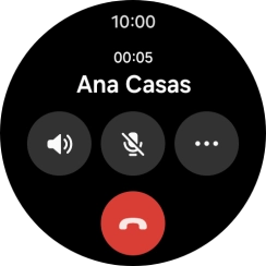 Pulsa el icono de finalizar llamada.