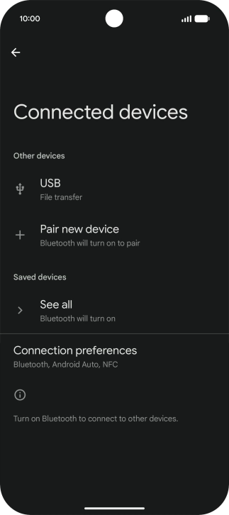 Press Connection preferences.