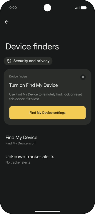 Press Find My Device.