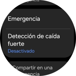 Pulsa Detección de caída fuerte.
