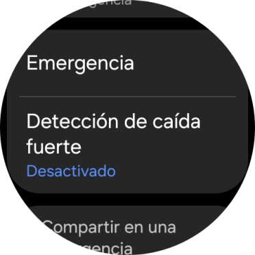 Pulsa Detección de caída fuerte.