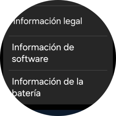 Pulsa Información de software.