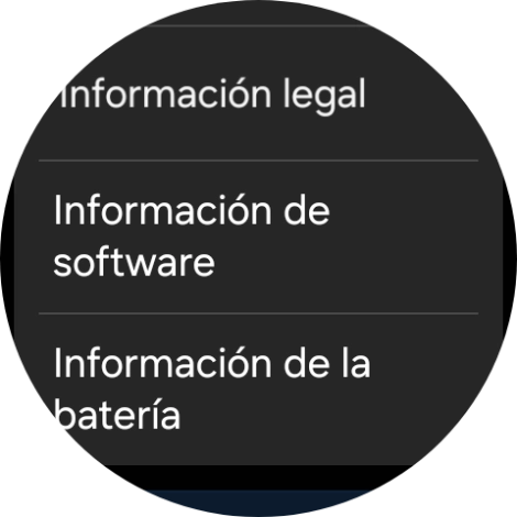 Pulsa Información de software.