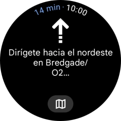 Sigue las indicaciones de la pantalla para llegar al destino seleccionado.