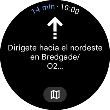 Sigue las indicaciones de la pantalla para llegar al destino seleccionado.