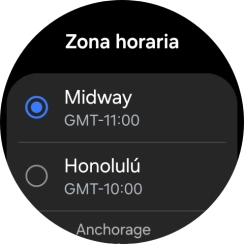Pulsa la zona horaria deseada.