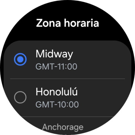 Pulsa la zona horaria deseada.