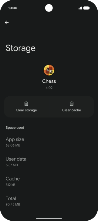 Press Clear cache.