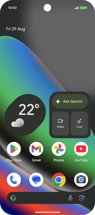 When the battery charging icon is displayed, the battery is charging.