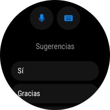 Pulsa el icono de micrófono y sigue las indicaciones de la pantalla para grabar y enviar la respuesta deseada.