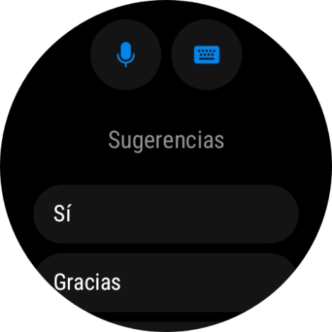 Pulsa el icono de micrófono y sigue las indicaciones de la pantalla para grabar y enviar la respuesta deseada.