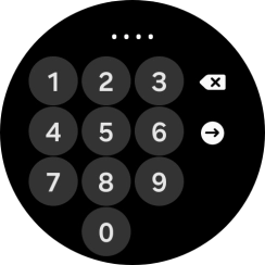 Introduce un código PIN y sigue las indicaciones de la pantalla para crear un código PIN como código de seguridad.