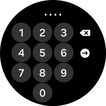 Introduce un código PIN y sigue las indicaciones de la pantalla para crear un código PIN como código de seguridad.
