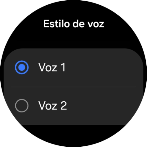 Pulsa la voz deseada.